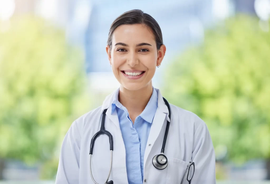 Licensed healthcare provider in a medical office